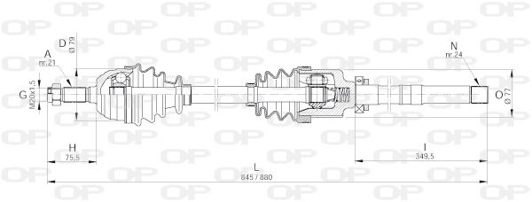 OPEN PARTS Vetoakseli DRS6003.00